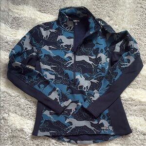 Kerrits Plush Print Fleece Half Zip - Horse Print Quarter Zip